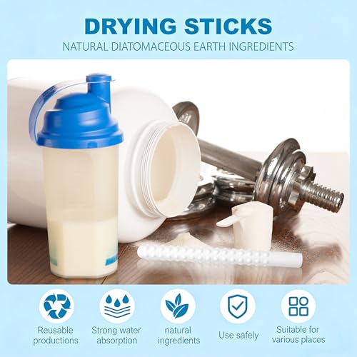 Image of Wisesorb 7 Pack Reusable Diatom Drying Stick - Quick Moisture Absorber, Non-Toxic Humidity Control Dehumidifier Grainy Moisture Cleaner for Silicone Toys, Bathroom, Closet