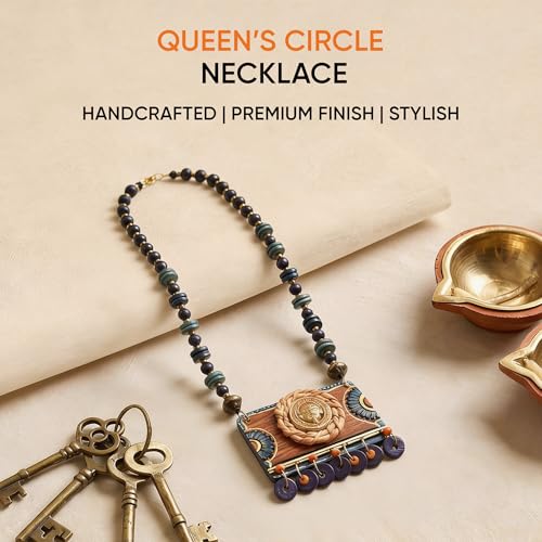 Image of AAKRITI ART CREATIONS Royal & Floral Handcrafted Tribal Necklace Collection | Artisan Brass Statement Jewelry Inspired by Queen & Palace Themes | Elegant Ethnic Necklaces for Women