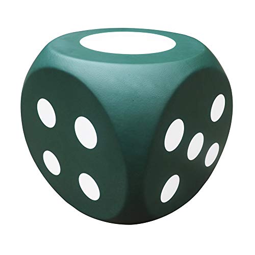 ART TO REAL Dice Cube Pouf Ottoman, Indoor Outdoor PU Leather Stool Footrest Square Accent Table, Dice Sofa Stool Change Shoe Bench Imitation, Waterproof and Durable, Interesting Family Game