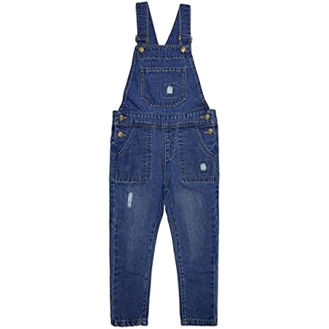 KIDSCOOL SPACE Boys Denim Overalls with Pockets Cover