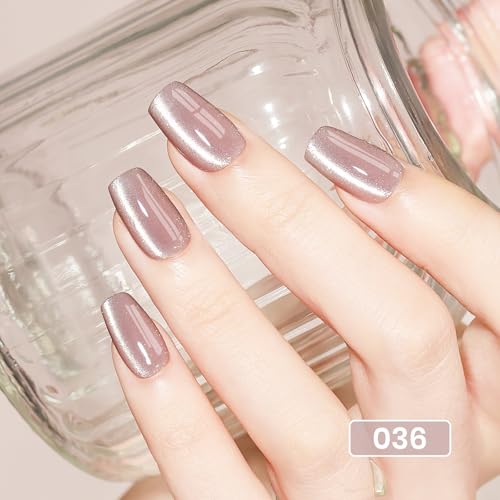 Esmalte de uñas Nude Cat Eye Gel 15ml cristal holográfico miniatura 2