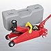 Big RED Hydraulic Trolley Service Lift Jack/Portable Floor Jack with Special Slow Release and Blow Mold Carrying Storage Case : 2 Ton (4,000 lb) Capacity, Red,T82012GS