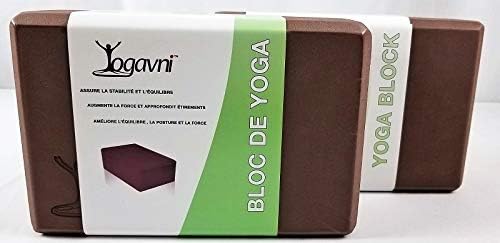 Set of Two - Yoga Blocks: Featherweight and Comfy Grip Surface, Eco-Friendly EVA Foam Yoga Block, Choose from 3 Inch or 4 Inch