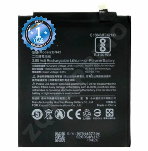 Image of Original BN43 Battery for Redmi Note 4 Battery with 1 Year Warranty***(B2)