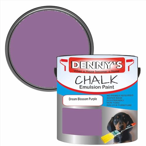 Premium Interior Wall & Furniture Chalk Paint – Dream Blossom Purple – Rich Matt Finish, Durable & Washable, Low Odour, Ideal for Living Rooms, Bedrooms & Hallways (250ML Tin)