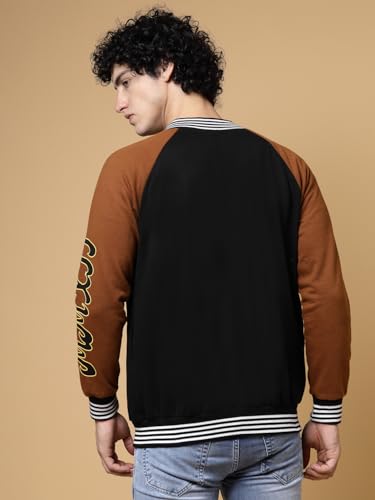Image of Rigo Varsity Jacket for Men | Streetwear Varsity Jacket | Puff Print Varsity Jacket | Oversized Varsity Jacket for Men