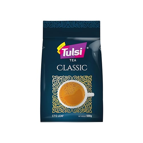 Image of Tulsi Tea Classic CTC Leaf | 1kg (Pack of 2) + 500 g Free| Finest Assam Chai Patti | Black Tea | Strong Tea Powder