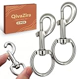 QivaZira 2 Pcs Heavy Duty Swivel Snap Hooks 3 5 Inch Bolt Snap Clips for Dog Leash Repair Pet Collar Hardware...