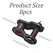 Virello 8Pcs Roller Chain Offset Link #35, Half Link Roller Chain, Carbon Steel Crank Link, Standard Chain End Split Links for Industrial and Mechanical Applications