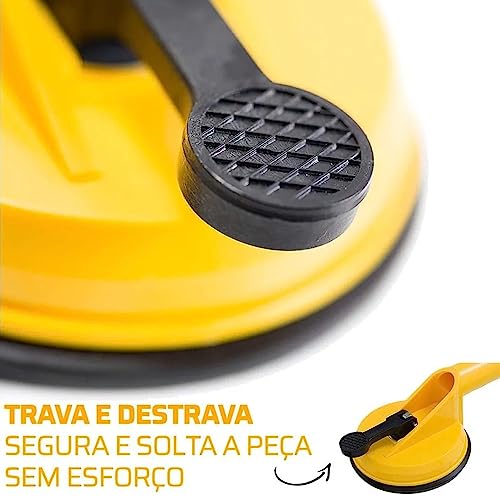 Par Ventosa Dupla Para Metais Mármore Vidros Espelhos Pisos Porcelanatos Pesados