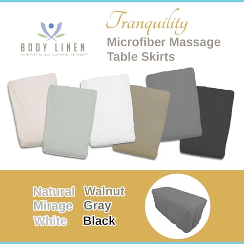 Jupe de table de massage microfibre infroissable gris mirage