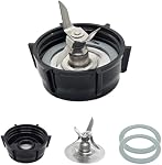 for Oster Blender Replacement Parts Blender Ice Blade with Jar Base Cap and Two Rubber O Ring Seal Gasket Accessory Refresh Kit