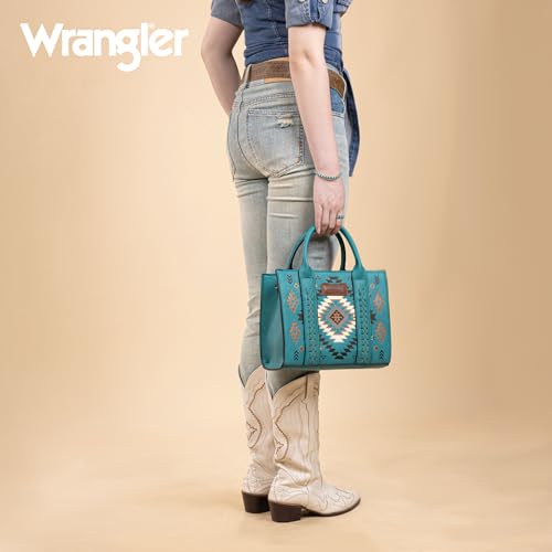 Image of Wrangler Tote Bag for Women Western Purse and Aztec Satchel Handbag