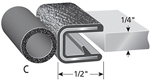 Miniatura 3 de Trim-Lok EPDM - Sello de goma para bombillas de célula cerradaPVCaluminio, con bombilla superior