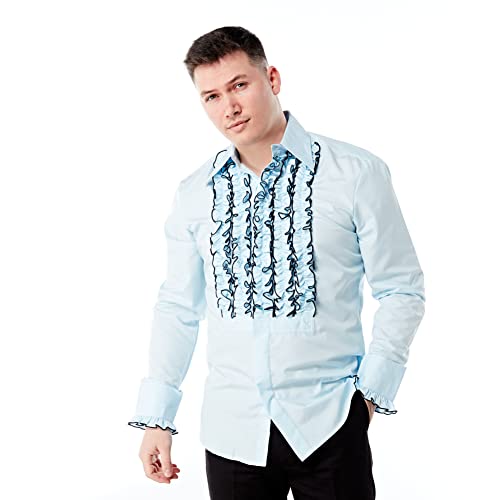 Tuxedo Shirt Ruffle Front Halloween Stag Party Wedding Formal Dress