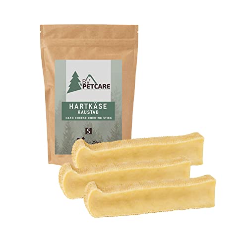 BV Petcare | Chew Stick de Queso para Perros | Entrenamiento de los músculos masticatorios y Cuidado Dental | Juguetes masticables Naturales para Perros (S)