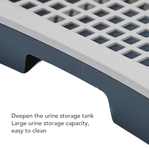 Image of Dog Potty Toilet, Indoor Dog Potty with Removable Splash Wall, Puppy Mesh Training Toilet, Portable Pee Pad Holder Pet Training Tray for Medium and Small Dogs (Navy Blue)