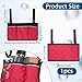 Red Wheelchair Side Bag, Wheelchair Bag Armres Waterproof Wheelchairs Armrest Pouch with Reflective Stripe, Bags for Wheelchairs Side Organizer Wheelchair Pouch Sides Pocket.