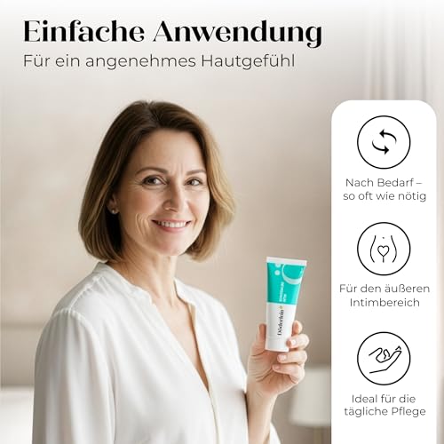 DÖDERLEIN® Schutzsalbe INTIM – Schutz & Pflege für den äußeren Intimbereich – Bei Reibung & Hautreizung – Mit 9,4% Dexpanthenol & Milchsäure – pH-Balance – Ohne Duft- & Konservierungsstoffe – 75 ml