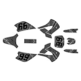 Kalair GFX Graphics Kit for Kawasaki KX100 Restyle (2001-2013) Predator Series Grey 09 Mil - Dirt bike Custom Racing Graphics Decals Stickers Kit, no-plastics