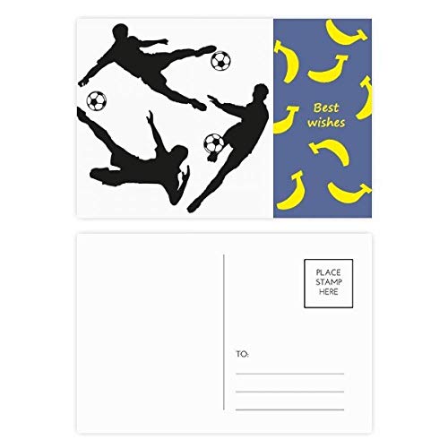 Cartes postales football silhouettes DIYthinker lot de 20 pièces pour correspondance sportive
