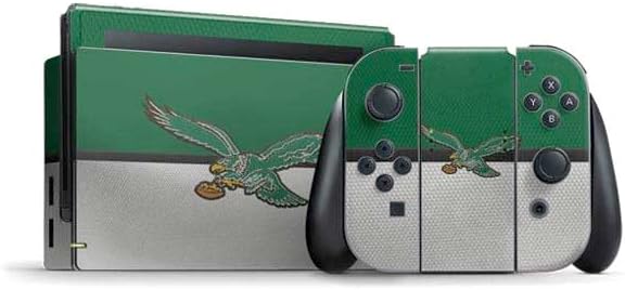 Skinit Decal Gaming Skin Compatible with Nintendo Switch Bundle - Officially Licensed NFL Philadelphia Eagles Distressed Design