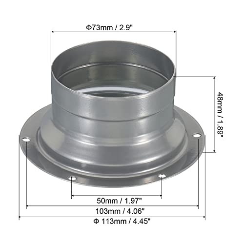 PATIKIL 3" Duct Connector Flange - Image 2