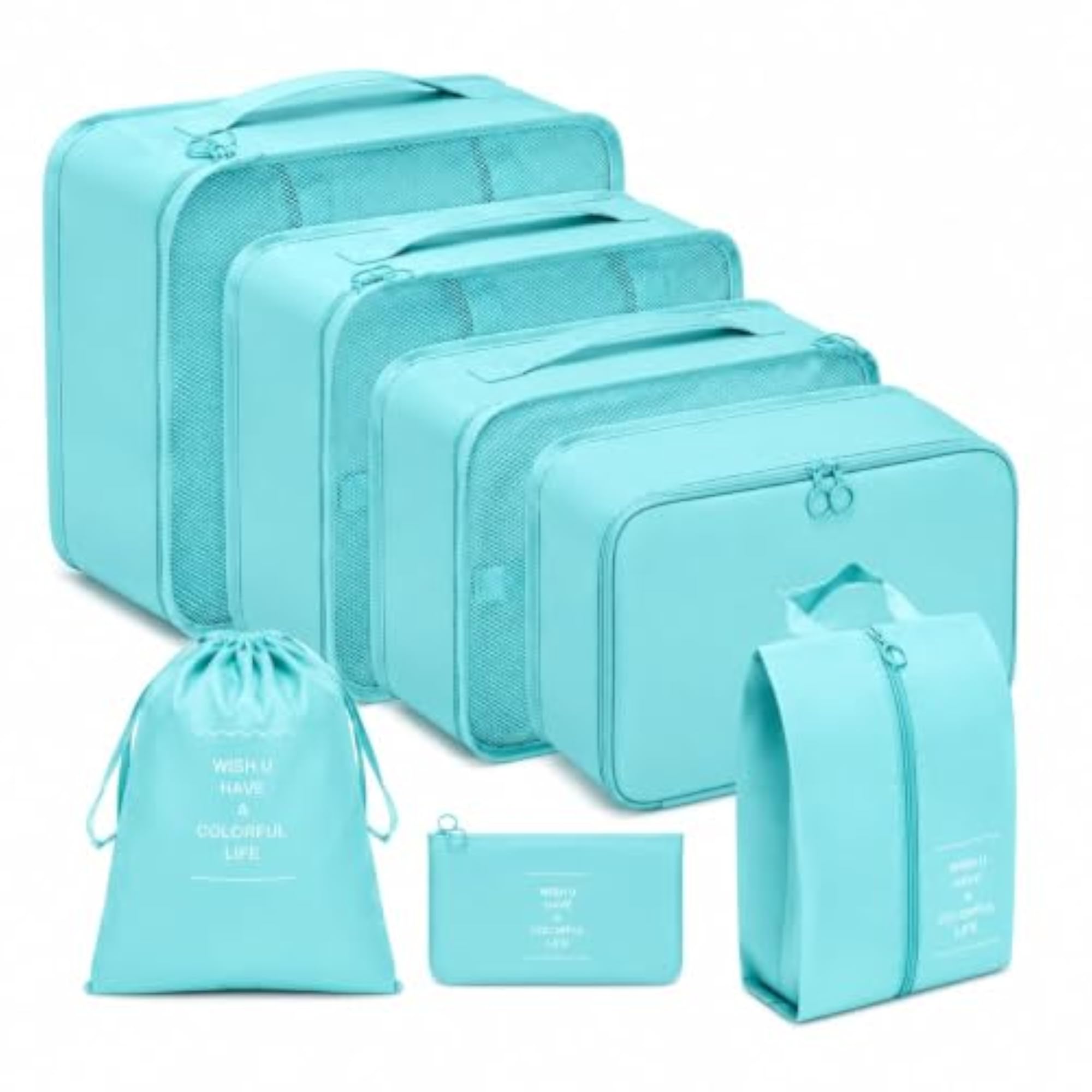 7 Pieces Packing Cubes Travel Organizer, Luggage Organizer Bags