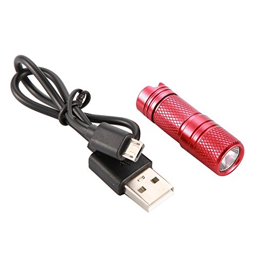 Yuezhongoo 4CM Compact, Ultra Portable USB Flashlight, Miniature Keychain Luminator, Pocket Sized Camping Torch, for Home