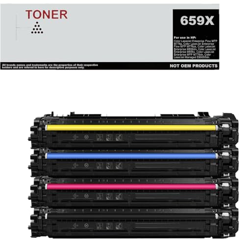 Imprimer sans interruption avec le lot 4 toners compatibles HP W2010X W2011X 659X