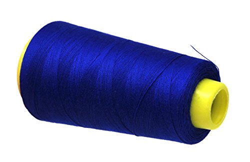 Image of Mandala Crafts Royal Blue Mercerized Cotton Thread for Sewing Quilting | 2400 Yds 50 WT, 100% Long Staple Cotton, Multipurpose, for Embroidery, Piecing, Sergers, Applique, Machine and Hand Sewing