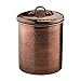 NuSteel Hammered 4 QT Stainless Steel, Beautiful Food Storage Container for Kitchen Counter, Tea, Sugar, Coffee, Caddy, Flour Canister with Rubber Seal lid, Copper Antique