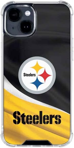 Skinit Clear Phone Case Compatible with iPhone 14 - Officially Licensed NFL Pittsburgh Steelers Design