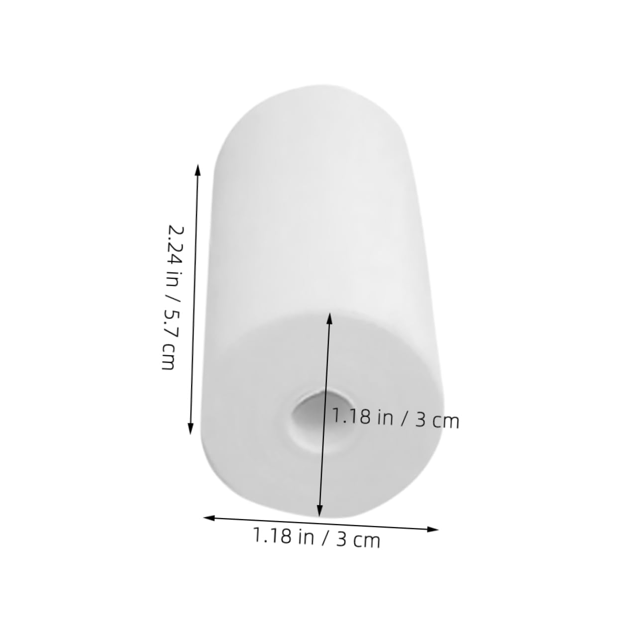 25 Rollos de Papel Térmico para Impresora de Tickets Blanco Almacenamiento Cómodo 57 Mm