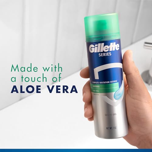 Image of Gillette Series 3X Action Shave Gel, Sensitive Twin Pack, 7 Oz (Pack of 2)