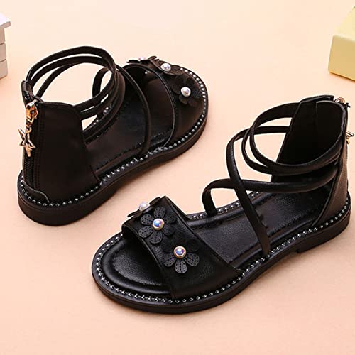 Girls Dress Sandals Girls' Sandals Summer Baby Toddler Sandals Pearl Flower Decoration Soft Soled Sandals Girls 74