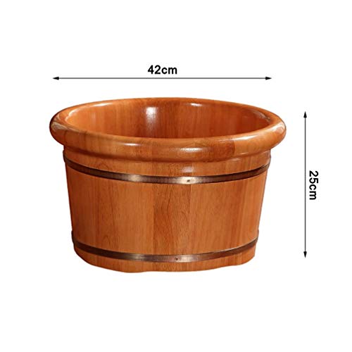 Barril de madera para spa de pies robusto y natural miniatura 7