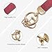 Kewucn Genuine Leather Car Keychain, Universal Heavy Duty Metal Auto Key Fob Holder with Anti Lost D-Ring for Men Women (Golden-Wine Red)