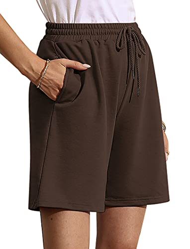 Image of Quenteen Women's Casual Summer Sweat Shorts Athletic Gym Shorts Loose Hiking Running Jogger Shorts with Pockets