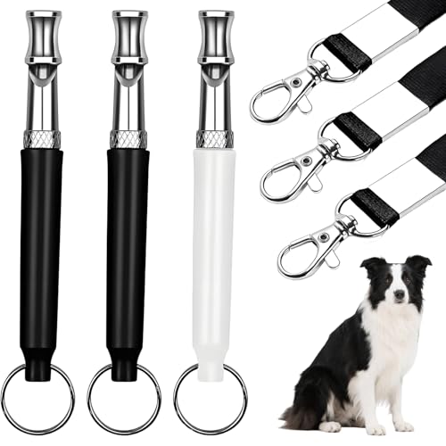 Gyinere 3 Pcs Dog Whistle,Dog Whistle to Stop Barking Neighbors Dog,Ultrasonic Dog