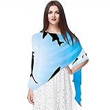 Vector Sharks Underwater and Sunlight Mujeres Soft Gasa Pashmina Chal Wrap Bufanda para dama de honor boda formal vestido de noche