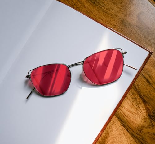 Image of VViViD One-Way Colorful Vinyl Window Tinting Sheets (6ft x 5ft, Red Mirror Chrome)