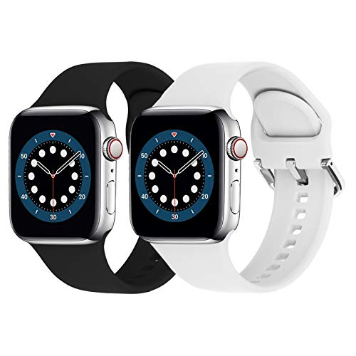 AIGENIU コンパチブル Apple Watch バンド 38mm 40mm 柔らかいシリコン素材の防水スポーツバンド アップルウォッチシリーズ 6 SE 5 4 3 2 1に対応