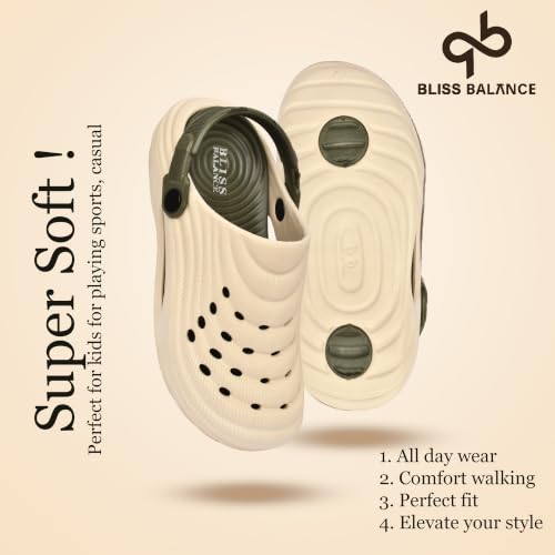 Image of Super Soft Kids Clogs Ultra Lightweight with Adjustable Back Strap Design Soft Cushioning & Anti-Slip Grip Slippers for Kids Playtime Comfortable Indoor & Outdoor Stylish Clogs BBSAP-2