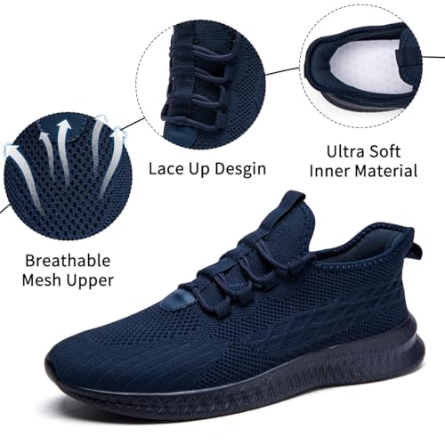 Image of Mens Walking Shoes Tennis Slip on Sneakers Running Jogging Athletic Gym Ultra Lightweight Breathable Comfortable Non Slip Fashion