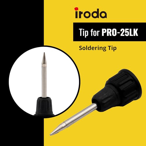 Image of Iroda Solderpro 25LK Spare Soldering tips Set for Battery Rechargeable Soldering Iron, Inlcudes Conical Tip, Pointed Conical Tip, Hot Knife.