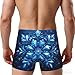 HJKTVDRQ Blue Christmas Snowflake Print Men'S Boxer Briefs,Comfortable Boxer Briefs,Perfect Choice For Men'S Fashion