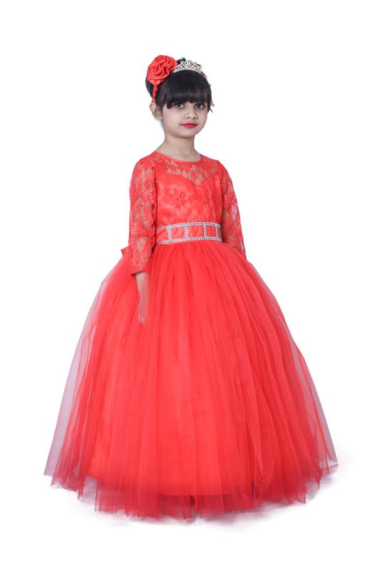 Image of Girl's Synthetic A-Line Maxi Dress