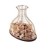 Grand tonneau en métal pour bouchon de vin, cadeau pour amateur de vin, cadeau de pendaison de crémaillère, décoration de bar, cadeau de fiançailles, décoration de cuisine