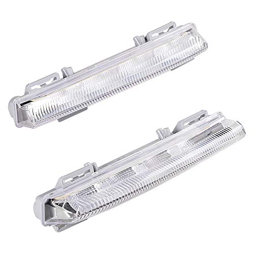 1 par de luzes LED para corrida diurna esquerda direita DRL compatível com Mercedes W204 S204 C180 C
